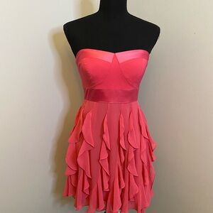 Elegant Pink Strapless Dress
